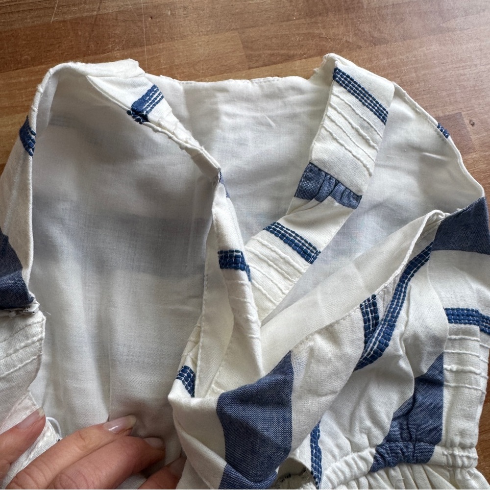 Mayoral summer  blue and white striped halter style size 10 nwt - Picture 8 of 11